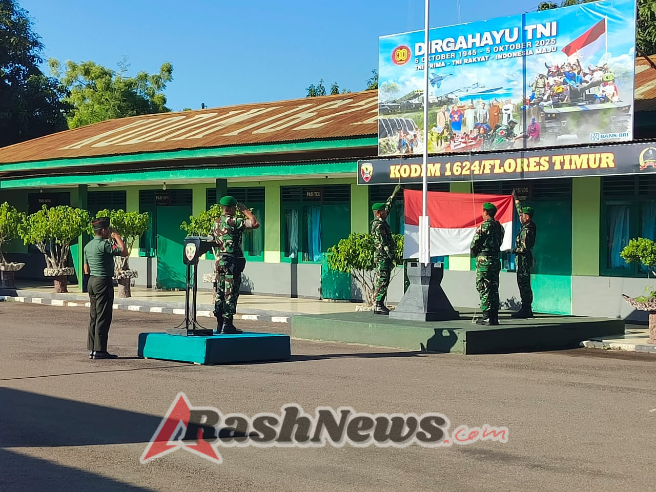 Kodim 1624/Flotim Laksanakan Upacara 17-an, Wujudkan TNI yang Prima dan Profesional