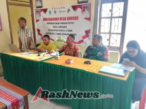 Babinsa Biut Aktif Dukung Program Desa, Hadiri Rapat Musyawarah Khusus Koperasi Merah Putih Lokomea