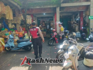 Polsek Ubud Gelar KRYD di Pasar Peliatan, Antisipasi Aksi Premanisme