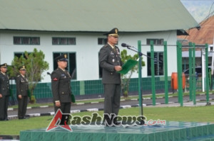 Kasdim 0309/Solok Pimpin Upacara Kesaktian Pancasila Dan Kenaikan Pangkat Personel 0309/Solok.