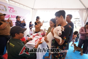 Sambut HKGB Ke-73 Bhayangkari Gelar Penyuluhan Rabies, Vaksinasi, Dan Sterilisasi Hewan