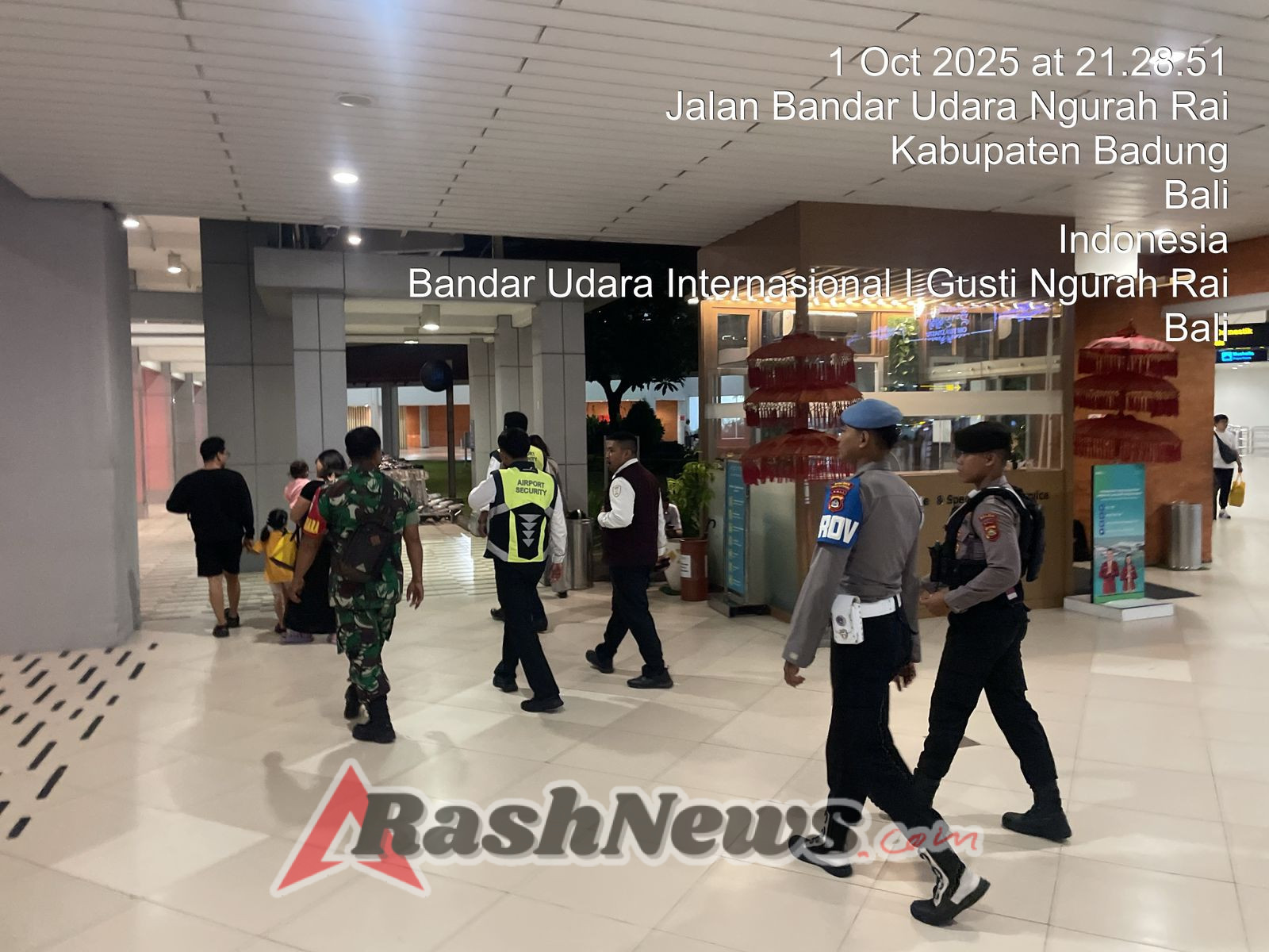 Polres Bandara Ngurah Rai Bersama TNI AU dan Avsec Gelar Patroli Skala Besar di Kawasan Bandara