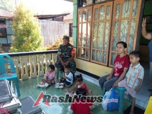 Babinsa Kodim 1602/Ende Bantu Tingkatkan Kesehatan Anak di Wilayah Binaan