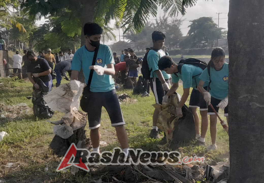 Beribu Lokasi Berjuta Aksi, Karang Taruna dan Babinsa Laksanakan Gotong Royong Pasca Banjir