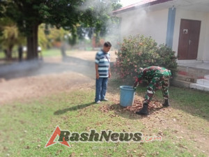 Kodim 1630/Manggarai Barat: Karya Bakti di Gereja Santo Roh Kudus Wujud Kepedulian TNI Terhadap Masyarakat