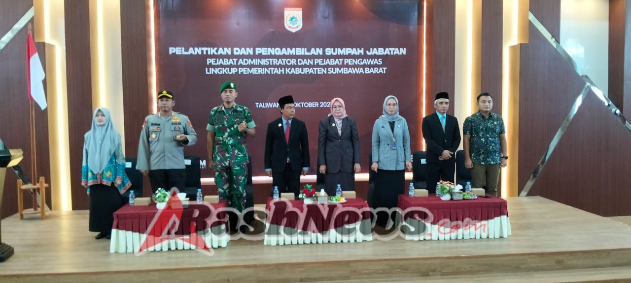 Sinergi TNI dan Pemda, Dandim 1628/KSB Ikut Saksikan Pelantikan Pejabat Baru KSB