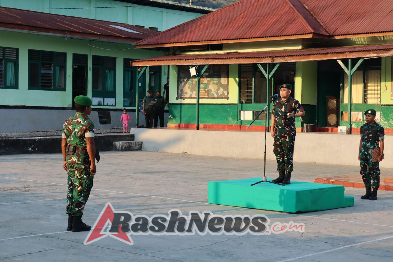 Tradisi Korp Raport Warnai Kenaikan Pangkat Prajurit Kodim 1622/Alor