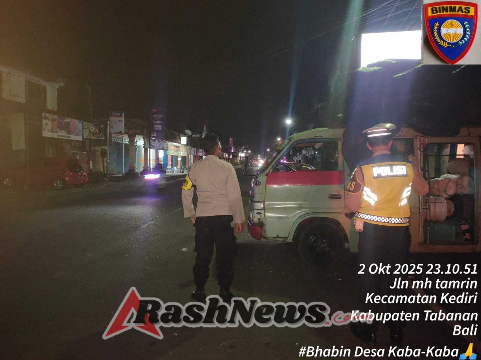 Polsek Kediri Gencarkan Pelaksanaan Patroli Barcode Malam Hari