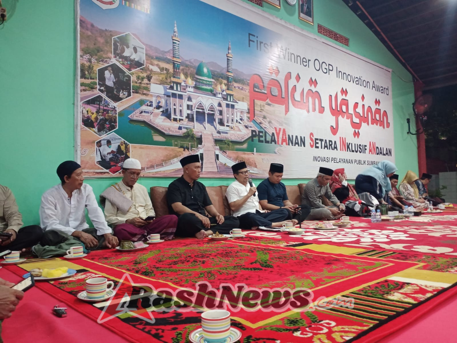 Dandim 1628/KSB Diwakili Danramil Seteluk pada Forum Yasinan Malam Jumat