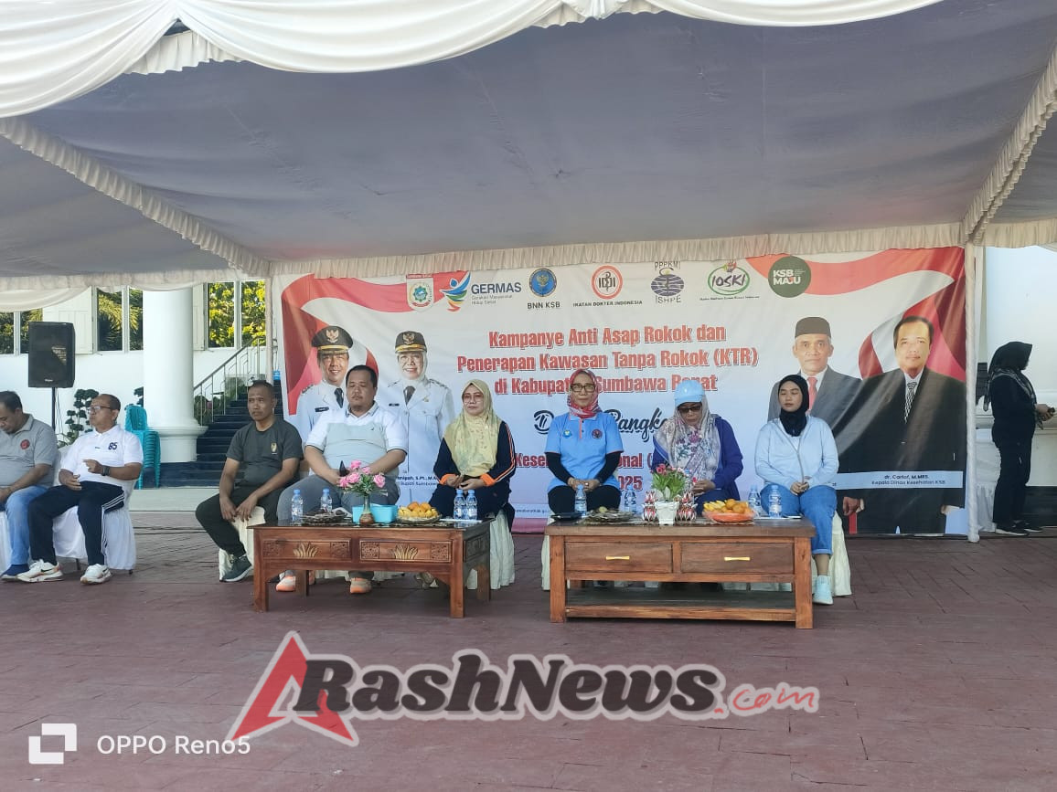 Sinergi Ciptakan Lingkungan Sehat, Danunit Inteldim 1628 Hadiri Kampanye Anti Rokok di Taliwang