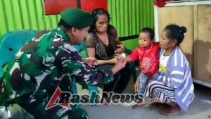 Satgas Pamtas Yonarmed 12 Kostrad Bagikan Telur untuk Tekan Angka Stunting di Perbatasan