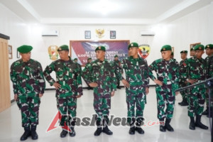 Kasdim 1628/KSB Pimpin Upacara Korp Raport Kenaikan Pangkat Prajurit