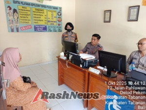 Ka SPKT Polres Tabanan Awasi Personel untuk Tingkatkan Kualitas Pelayanan Publik