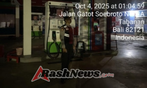 Sat Samapta Polres Tabanan Gelar Patroli Jalan Kaki Kota Presisi, Cegah Gangguan Kamtibmas