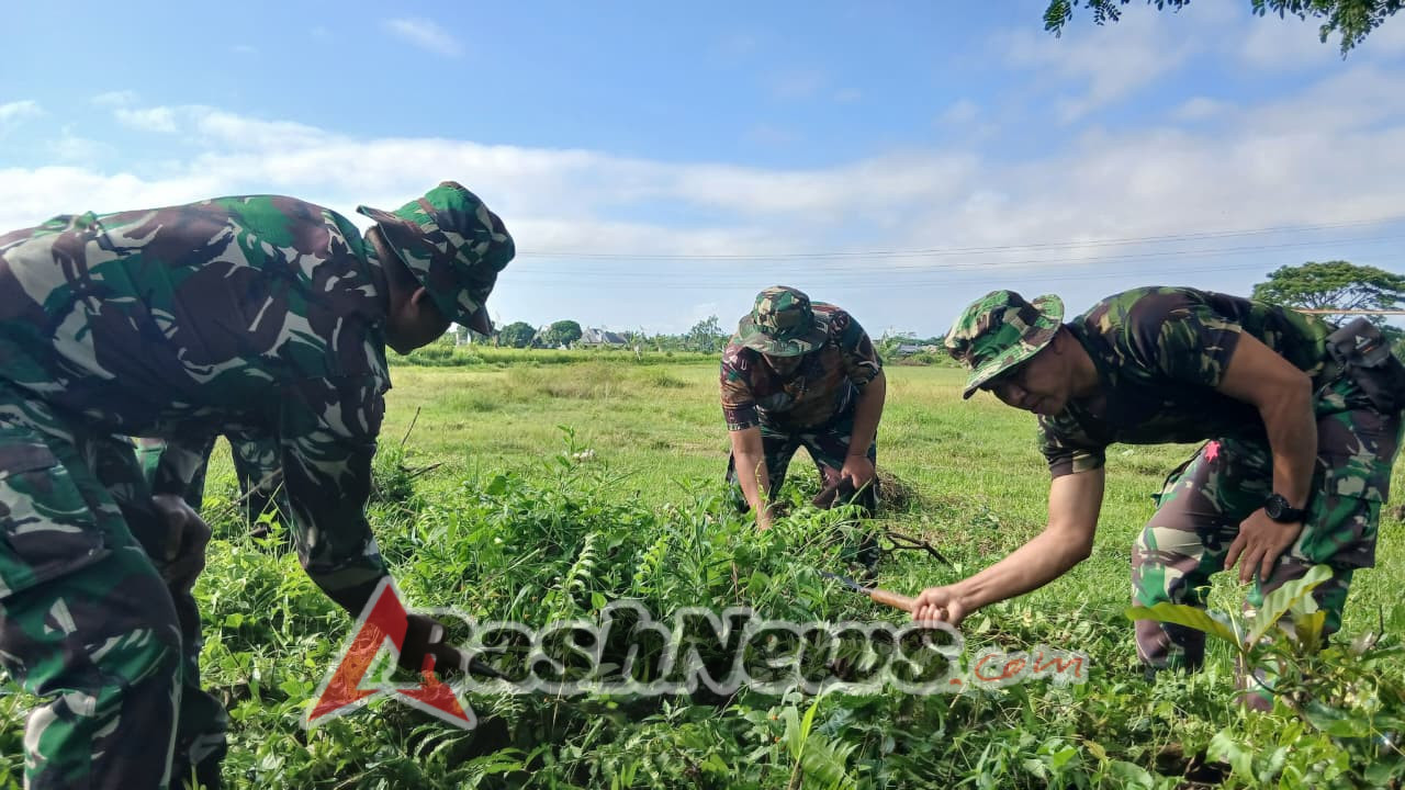 Lapangan Bersih Hasil Gotong Royong Sambut TMMD 126