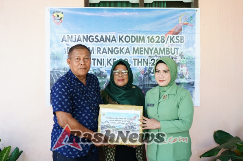 Semarak HUT TNI ke-80, Ketua Persit KCK XLIV Sumbawa Barat Pimpin Kegiatan Anjangsana