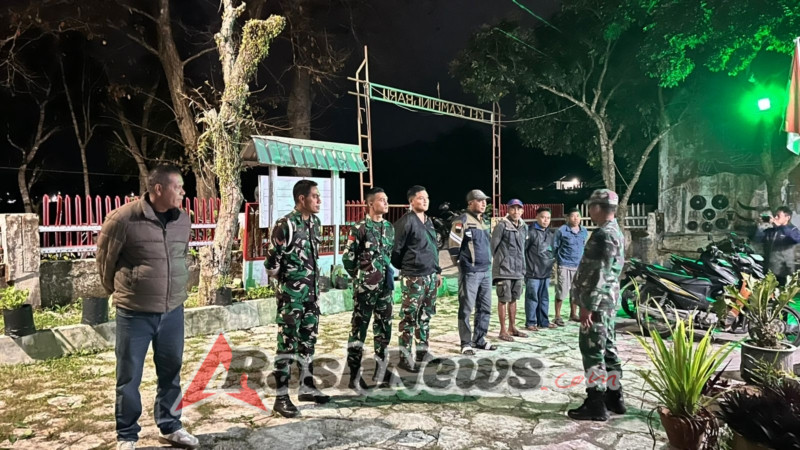 Kodim 1613/Sumba Barat dan Kelurahan Kampung Baru Perketat Siskamling Jelang HUT TNI ke-80
