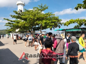 Sembari Patroli, Koramil Nusa Penida Sampaikan Himbauan Dan  Pesan-Pesan Kamtibmas