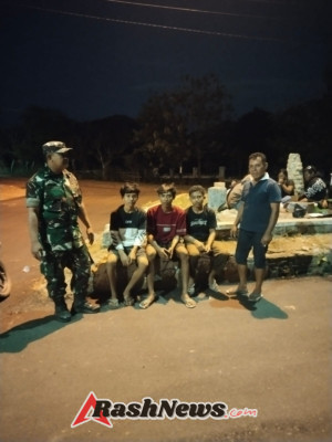 Koramil 1628-04/Poto Tano Rutin Laksanakan Patroli Malam Demi Kondusivitas Wilayah