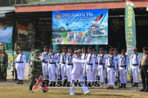 Mayor Laut Nono Sumarno Pimpin Upacara HUT TNI ke-80, Tekankan Soliditas dan Waspada Provokasi