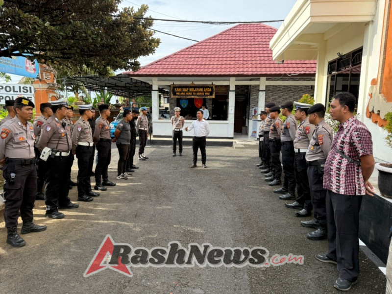 Laksanakan Tugas Piket Mako, Sat Lantas Polres Karangasem Ikuti Serah Terima Tugas Jaga