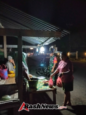 Patroli Malam Babinsa Koramil 1625-02/Aimere Berjalan Aman dan Lancar
