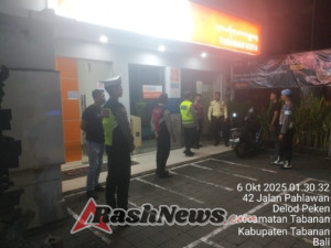 Sambut Dini Hari dengan Aman, Polres Tabanan Gencarkan Patroli Biru Cegah 3C”