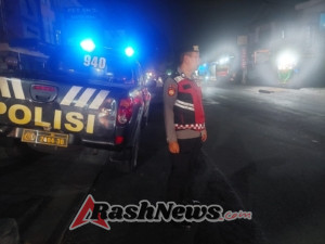 Antisipasi Gangguan Kamtibmas Polsek Kuta Utara  Patroli Jelang Subuh Di Jalan Gatsu Barat