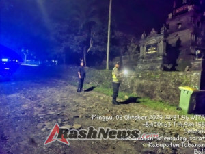Polsek Selemadeg barat Gelar Patroli Malam Pantau Keamanan wilayah Cegah Gangguan Kamtibmas