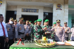 Sinergi TNI-Polri di Gianyar Semakin Kokoh, Waka Polres Sambangi Kodim 1616 Dalam Rangka HUT TNI ke-80