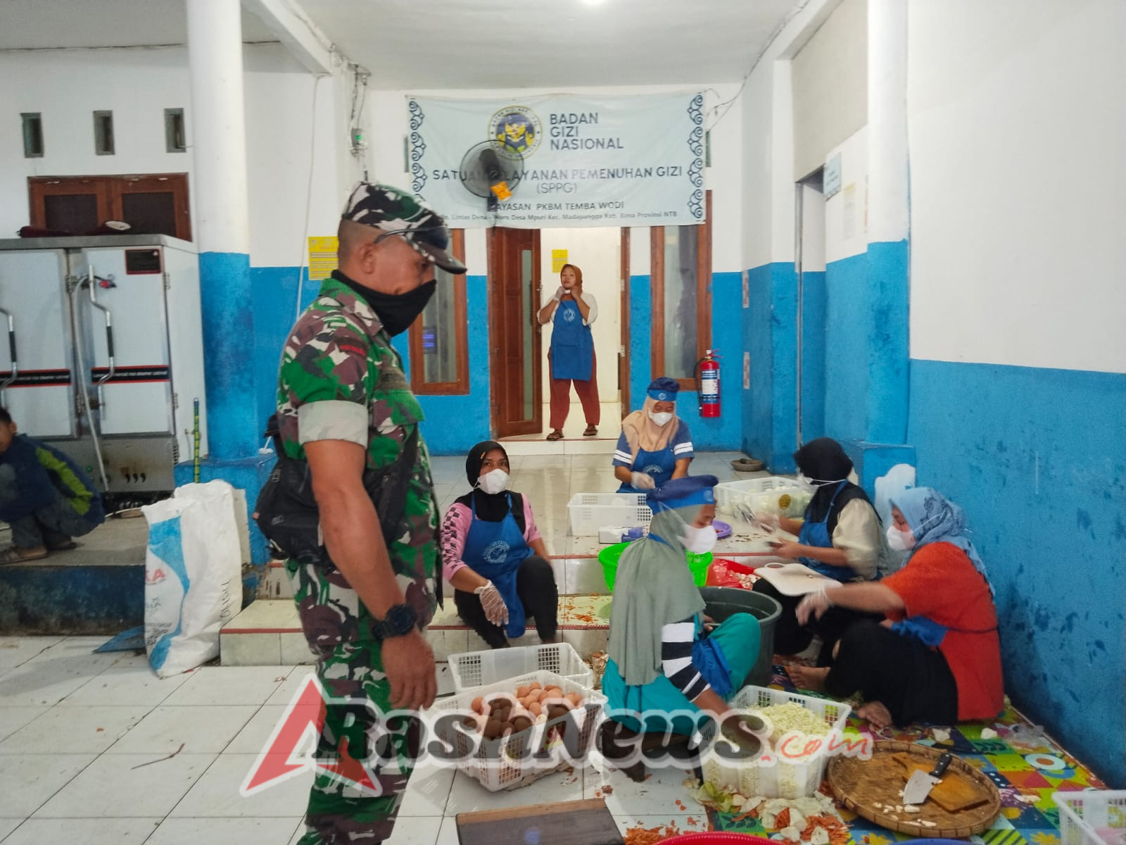 Pelaksanaan Makan Bergizi di Wilayah Kodim 1608/Bima Berjalan Lancar
