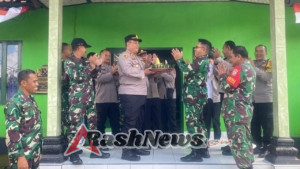 Kapolsek Selat Gelar Silaturahmi di Koramil Selat dalam Rangka HUT TNI ke-80