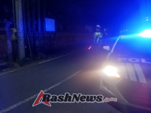 Satuan Lalulintas Polres Karangasem Melaksanakan Pengaturan Lalulintas Pada Malam hari