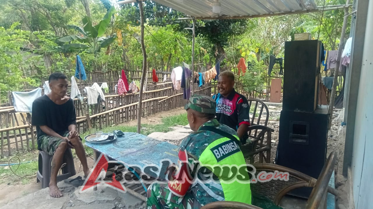 Sertu Denis Fernandes Aktif Laksanakan Monitoring Wilayah di Loboniki