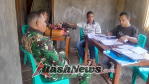 Babinsa Himbau Staf Desa Bokang untuk Tetap Humanis dalam Melayani Masyarakat
