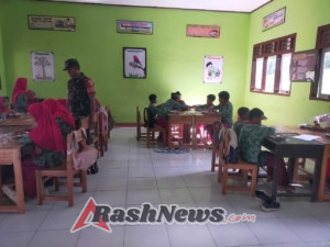 Babinsa Taliwang Wujudkan Kepedulian Gizi Anak Lewat Program Makan Bergizi Gratis