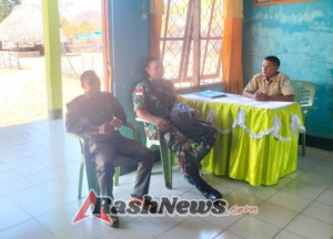 Babinsa Koramil 1618-06/Bian Laksanakan Anjangsana ke Kantor Desa Motadik