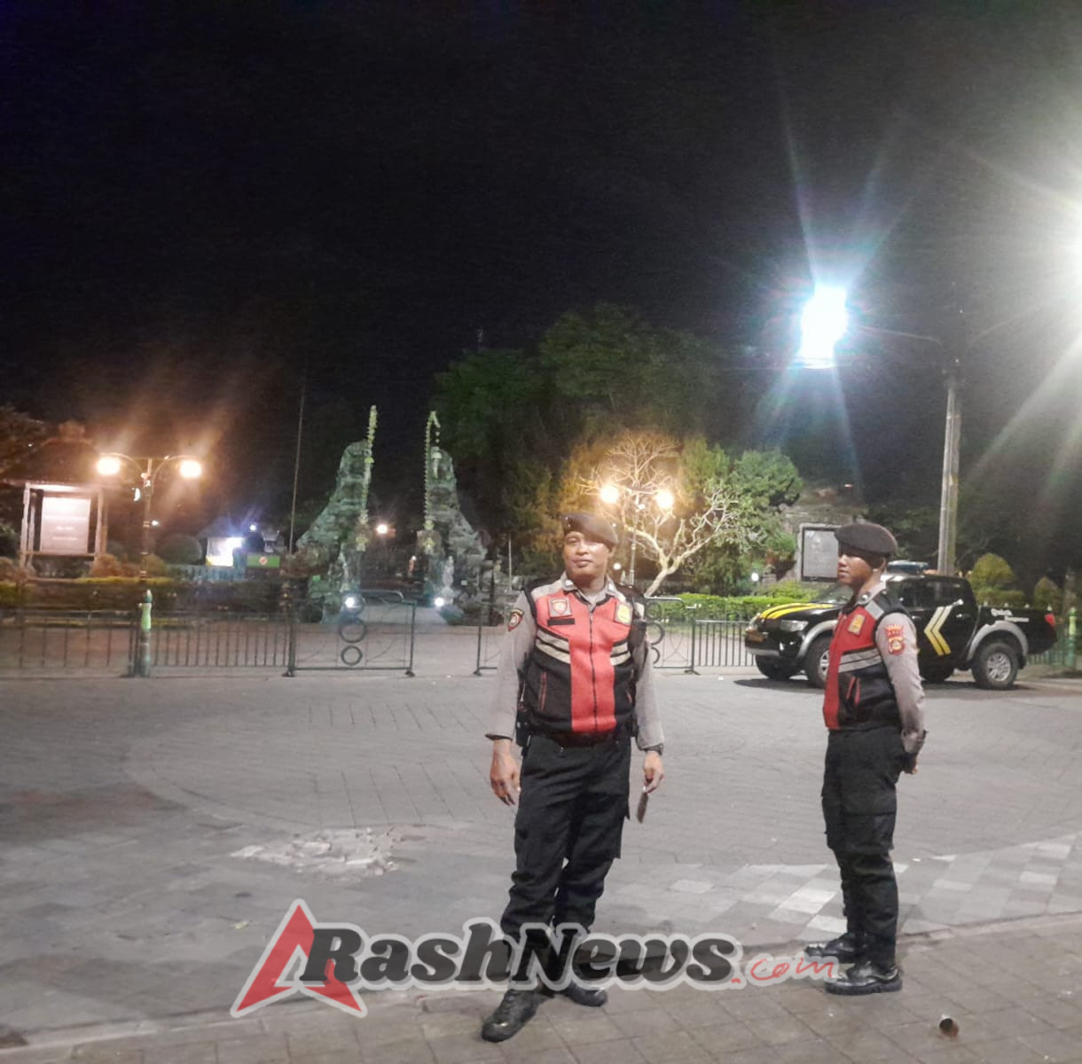 Polsek Mengwi Gelar Patroli Malam di Kawasan Obyek Wisata Taman Ayun, Pastikan Situasi Aman dan Kondusif