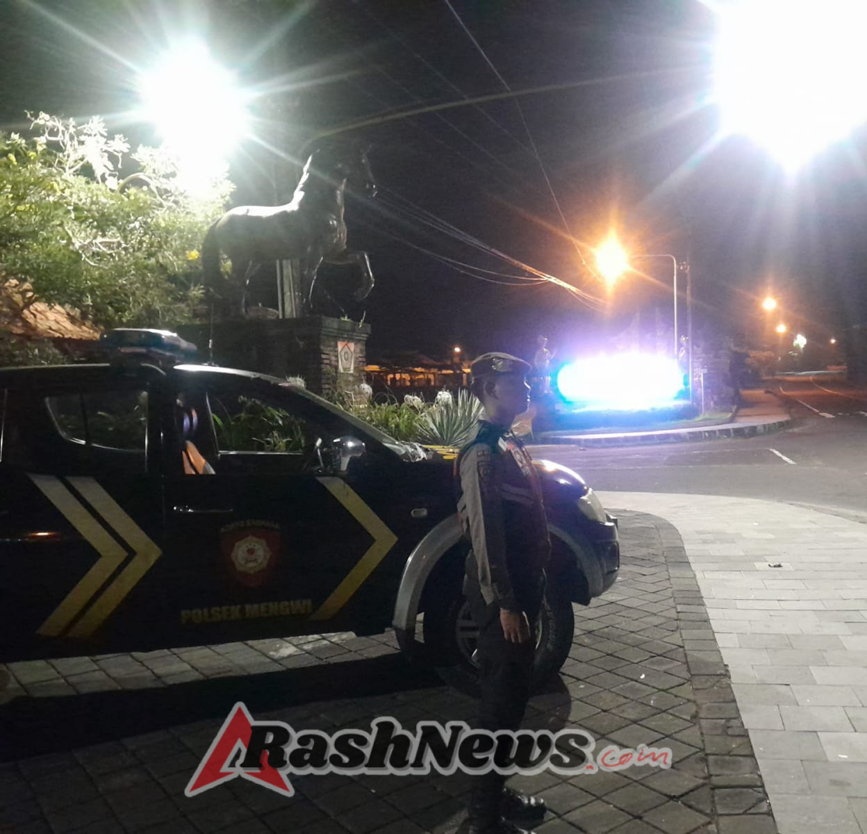Patroli Subuh, Polsek Mengwi Susuri Jalur Utama Denpasar – Singaraja, Cegah Gangguan Kamtibmas Dini Hari