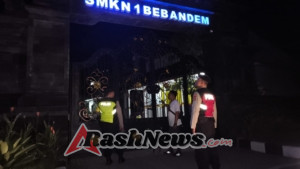 Minimalisir Gangguan Kamtibmas Malam Hari, Polsek Bebandem Gelar Blue Light Patrol