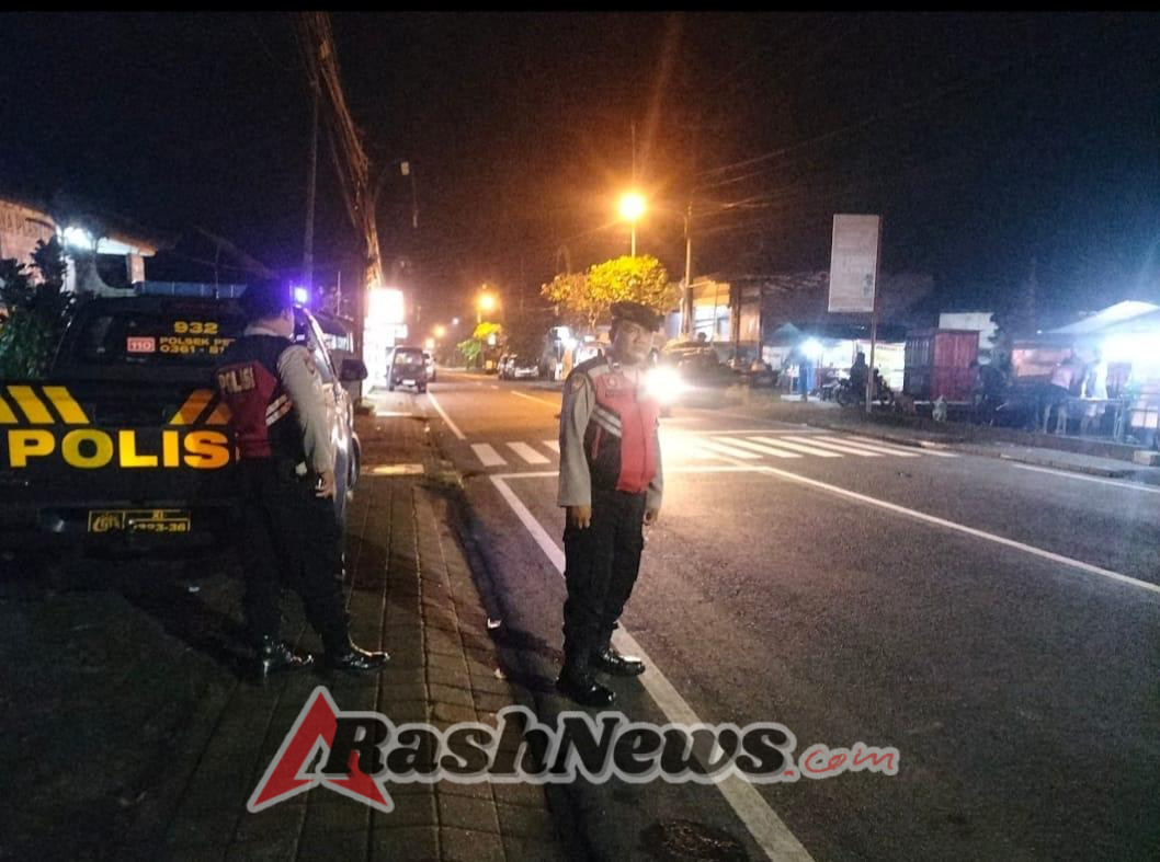 Sambangi Jalur Rawan Dan Pemukiman Penduduk, Polsek Petang Tingkatkan Blue Light Patrol