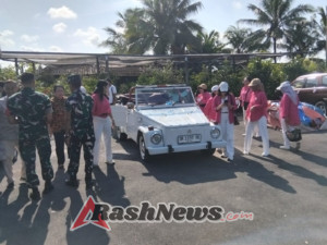 Sinergi dan Kekompakan, Danramil Ubud Sambut Rombongan Persit di Desa Sayan