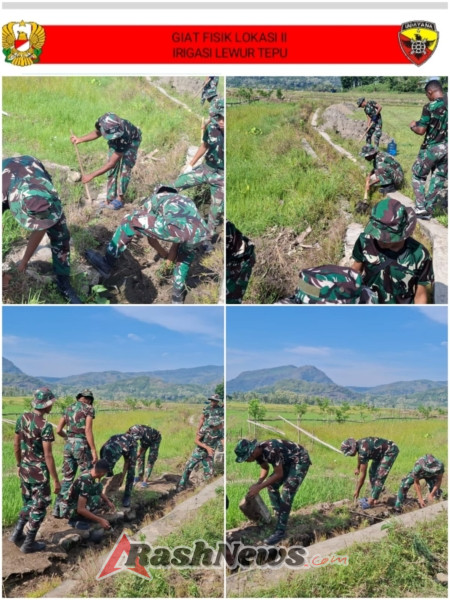 Hari ke-2 TMMD ke-126 Kodim 1625/Ngada, Fokus pada Dua Sasaran Fisik Irigasi di Riung Barat