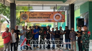 Satgas Pamtas Yonarmed 12 Kostrad Gelar Coffee Morning Bersama Insan Pers di Perbatasan Belu
