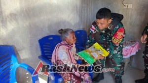 Pembagian Sembako Bagi Masyarakat Perbatasan, Wujud Kepedulian Satgas Pamtas RI-RDTL Sektor Barat