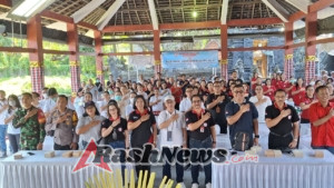 Bhabinkamtibmas Desa Tista menghadiri undangan Bakti Sosial dalam rangka HUT RSUD Tabanan.