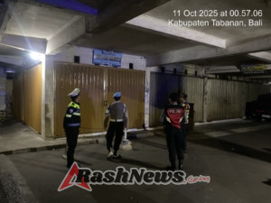 Polres Tabanan Gelar Blue Light Patrol, Antisipasi Kejahatan 3C di Tengah Malam