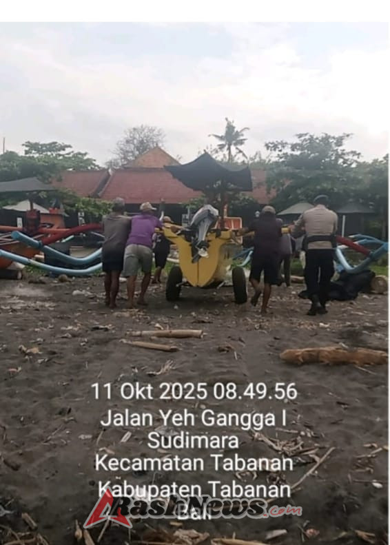 Sat Polairud Polres Tabanan Intensifkan Patroli Pesisir di Pantai Yeh Gangga, Cegah Gangguan Kamtibmas dan Jaga Keselamatan Wisatawan