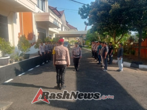 Laksanakan Tugas Piket Mako, Sat Lantas Polres Karangasem Ikuti Serah Terima Tugas Jaga