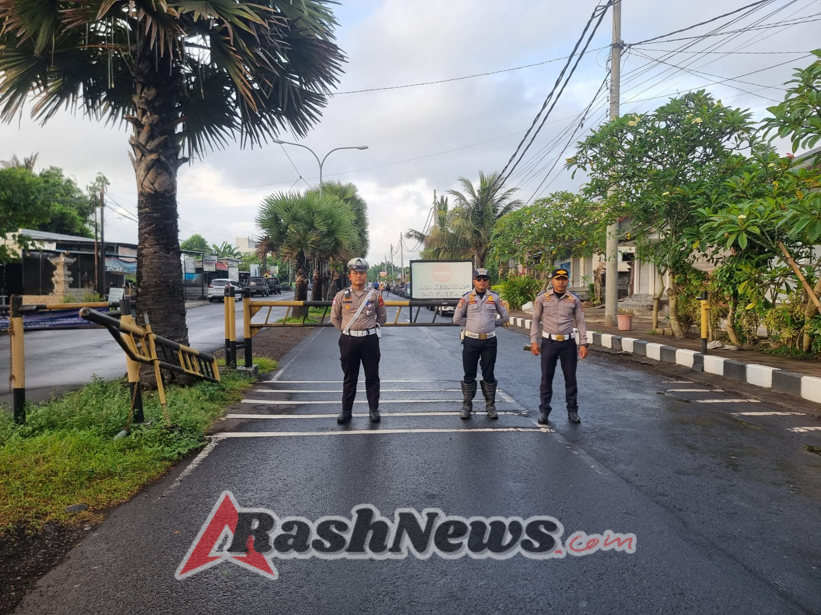 Sat Lantas Polres Karangasem Amankan Jalur Car Free Day di Jalan Veteran